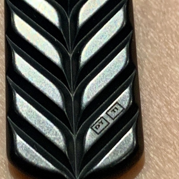 David Yurman PAVÈ Blue Sapphire Black Titanium Steel Silver Dog Tag. - Picture 10 of 15